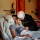 38-year old Ama Haider together with her 22-year old son Khalid Hamed in Kos, Greece.